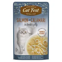 MÄRGTOIT KASSIDELE CATFEST LÕHE JA KALMAAR ŽELEES 12X70G