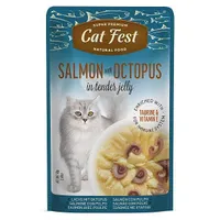 MÄRGTOIT KASSIDELE CATFEST LÕHE JA KAHEKSAJALAG ŽELEES 12X70G