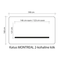 KIIGEKATUS MONTREAL-2 160X190CM
