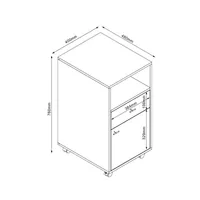 KUMMUT LESTER 40X48XH76CM, MELAMIIN