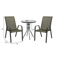 AIAMÖÖBLIKOMPLEKT DUBLIN LAUD JA 2 TOOLI, KULDPRUUN