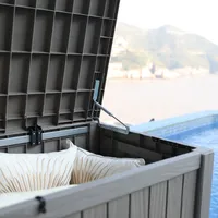 SÄILITUSKAST PRAIA 143X67,5X60,5CM/450L, MUST PLASTIK