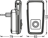 ÖÖVALGUSTI LEDVANCE LUNETTA TORCH INDUCTIVE SENSOR 2W VALGE