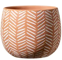 ÜMBRISPOTT SK IBIZA Ø19CM, KREEM/SIKSAKILINE