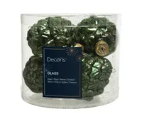 JÕULUKUULID KÄBI 5X7CM KLAAS ROHELINE 6TK PAKIS