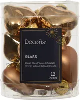 JÕULUKUULID 2X4,5X4CM KLAAS HELEPRUUN 12TK PAKIS