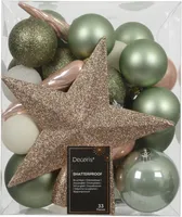 JÕULUKUULID Ø8CM VÄRVIDE MIX 33TK PAKIS