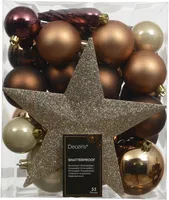 JÕULUKUULID Ø8CM VÄRVIDE MIX 33TK PAKIS