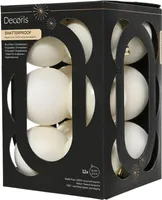 JÕULUKUULID Ø6CM PLAST VALGE 12TK PAKIS