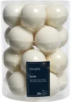 JÕULUKUULID Ø6CM KLAAS VALGE 20TK PAKIS