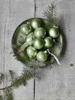 JÕULUKUULID Ø6CM KLAAS ROHELINE 10TK PAKIS