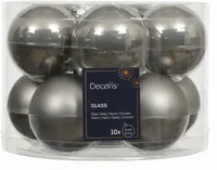 JÕULUKUULID Ø6CM KLAAS HÕBE 10TK PAKIS