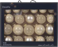 JÕULUKUULID Ø7CM KLAAS PÄRLIVALGE 21TK PAKIS