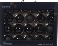 JÕULUKUULID Ø7CM KLAAS MUST 21TK PAKIS