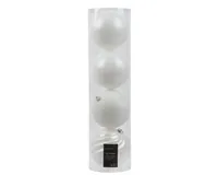 JÕULUKUULID Ø14CM PLAST VALGE 4TK PAKIS