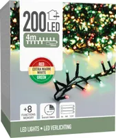 JÕULUVALGUSTUS 200LED 4M IP44 MITMEVÄRVILINE 3XAA