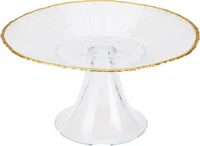 KOOGIALUS KLAASIST Ø21CM KULDSE ÄÄREGA