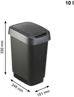 PRÜGIKAST KAANEGA ROTHO TWIST 10L, MUST