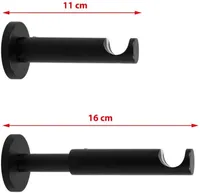 KARDINAPUU HOIDJA DEKORIKA ASPEN-NOVA ÜHEREALINE 11-16CM MUST