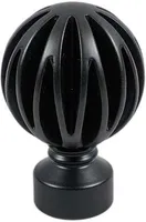 KARDINAPUU OTSIK DEKORIKA MATERA Ø19MM MUST 2TK PAKIS