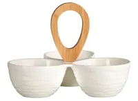 SERVEERIMISNÕU ALTOM DESIGN KÄEPIDEMEGA VALGE/BAMBUS