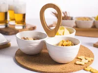 SERVEERIMISNÕU ALTOM DESIGN KÄEPIDEMEGA VALGE/BAMBUS