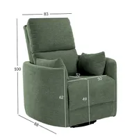 TUGITOOL STINA KIIKUV JA PÖÖRLEV MANUAALNE RECLINER, ROHELINE