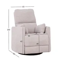 TUGITOOL STINA KIIKUV JA PÖÖRLEV MANUAALNE RECLINER, HALL