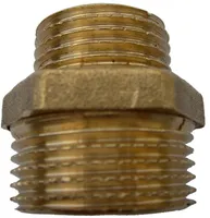 AHENEV KAKSIKNIPPEL MESSING 3/4" X 1"VK