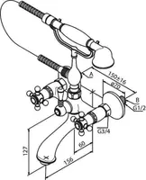 VANNI- JA DUŠISEGISTI DAMIXA TRADITION 3702500 DUŠIKOMPLEKT KROOM
