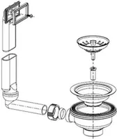 ÄRAVOOLUPESA FRANKE KÖÖGIVALAMULE 3 1/2" VERTIKAALNE ÜLEJOOKS KÄSITSI 