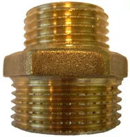 AHENEV KAKSIKNIPPEL MESSING 3/8" X 1/2"VK