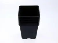 NELIKANTPOTID TEKU 9X9X10CM MUST 10TK PAKIS