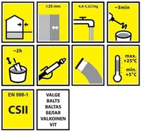 PUMBATAV LUBITSEMENTKROHV SAKRET CLP+ 25KG VALGE