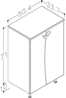 VANNITOAKAPP RB BATHROOM ELZA 50,4X33,7X71CM VALGE