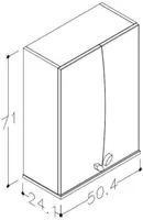 VANNITOAKAPP RB BATHROOM ELZA 50,4X24,1X71CM VALGE