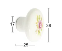 MÖÖBLINUPP ANDREAS 38MM PORTSELAN VALGE 2TK