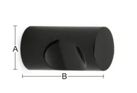 MÖÖBLINUPP ISAC 19MM MUST NIKKEL 1TK