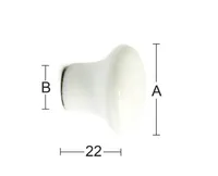 MÖÖBLINUPP MARCUS 32MM PORTSELAN VALGE 2TK