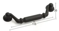 MÖÖBLIKÄEPIDE PATRICIA 96MM MATT MUST 2TK