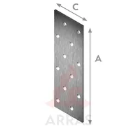 NAELUTUSPLAAT 100X200X2,0 ROOSTEVABA A2