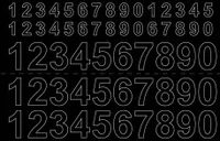 NUMBRID VINÜÜL 0-9 13/26MM MUST