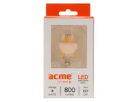 LEDLAMP 8W E27 A60 ASHAPE 3000K 800LM FILAMENT ACME