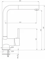 KÖÖGISEGISTI DEANTE ASTER BCA W730 VÄLJATÕMMATAV TILA KROOM-VALGE