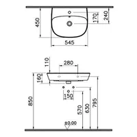 VALAMU VITRA ZENTRUM 55X45X16CM
