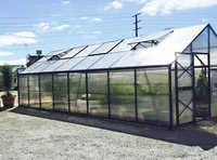 KASVUHOONE ALUMIINIUM MUST 807X406X273CM PC:10MM