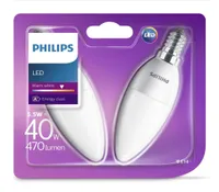 LED LAMP 5,5W B35 E14 WW FR ND 2TK PAKIS PHILIPS