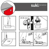 HINGED CILP+VEDRU 35MM 170° TÄISPEALE