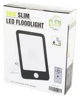 PROŽEKTOR LED 30W SLIM LIIKUMISA. 2100LM IP65 6500K