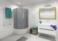 DUŠIALUS GLOBAL 90X90X37CM